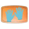 Faux Leather Engravable Patch - Curved Rectangle Thumbnail