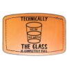 Faux Leather Engravable Patch - Curved Rectangle Thumbnail