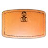 Faux Leather Engravable Patch - Curved Rectangle Thumbnail