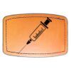 Faux Leather Engravable Patch - Curved Rectangle Thumbnail