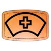 Faux Leather Engravable Patch - Curved Rectangle Thumbnail