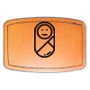 Faux Leather Engravable Patch - Curved Rectangle Thumbnail