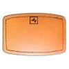 Faux Leather Engravable Patch - Curved Rectangle Thumbnail