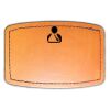 Faux Leather Engravable Patch - Curved Rectangle Thumbnail