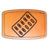 Faux Leather Engravable Patch - Curved Rectangle Thumbnail
