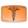 Faux Leather Engravable Patch - Curved Rectangle Thumbnail