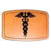 Faux Leather Engravable Patch - Curved Rectangle Thumbnail