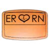 Faux Leather Engravable Patch - Curved Rectangle Thumbnail