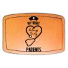 Faux Leather Engravable Patch - Curved Rectangle Thumbnail