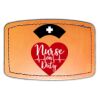 Faux Leather Engravable Patch - Curved Rectangle Thumbnail