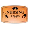 Faux Leather Engravable Patch - Curved Rectangle Thumbnail