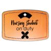 Faux Leather Engravable Patch - Curved Rectangle Thumbnail
