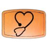 Faux Leather Engravable Patch - Curved Rectangle Thumbnail
