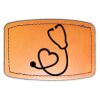 Faux Leather Engravable Patch - Curved Rectangle Thumbnail
