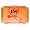 Faux Leather Engravable Patch - Curved Rectangle Thumbnail