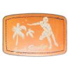 Faux Leather Engravable Patch - Curved Rectangle Thumbnail