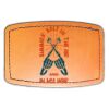 Faux Leather Engravable Patch - Curved Rectangle Thumbnail