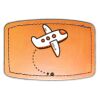 Faux Leather Engravable Patch - Curved Rectangle Thumbnail