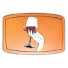 Faux Leather Engravable Patch - Curved Rectangle Thumbnail