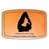 Faux Leather Engravable Patch - Curved Rectangle Thumbnail