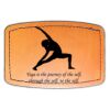 Faux Leather Engravable Patch - Curved Rectangle Thumbnail