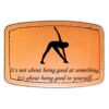 Faux Leather Engravable Patch - Curved Rectangle Thumbnail