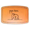 Faux Leather Engravable Patch - Curved Rectangle Thumbnail
