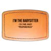 Faux Leather Engravable Patch - Curved Rectangle Thumbnail