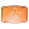 Faux Leather Engravable Patch - Curved Rectangle Thumbnail
