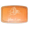 Faux Leather Engravable Patch - Curved Rectangle Thumbnail