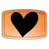 Faux Leather Engravable Patch - Curved Rectangle Thumbnail