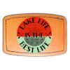Faux Leather Engravable Patch - Curved Rectangle Thumbnail