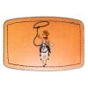 Faux Leather Engravable Patch - Curved Rectangle Thumbnail