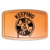 Faux Leather Engravable Patch - Curved Rectangle Thumbnail
