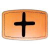 Faux Leather Engravable Patch - Curved Rectangle Thumbnail