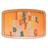 Faux Leather Engravable Patch - Curved Rectangle Thumbnail