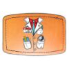 Faux Leather Engravable Patch - Curved Rectangle Thumbnail