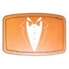 Faux Leather Engravable Patch - Curved Rectangle Thumbnail