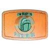 Faux Leather Engravable Patch - Curved Rectangle Thumbnail