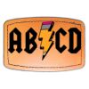 Faux Leather Engravable Patch - Curved Rectangle Thumbnail