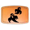 Faux Leather Engravable Patch - Curved Rectangle Thumbnail
