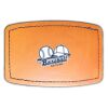 Faux Leather Engravable Patch - Curved Rectangle Thumbnail