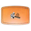 Faux Leather Engravable Patch - Curved Rectangle Thumbnail