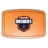 Faux Leather Engravable Patch - Curved Rectangle Thumbnail