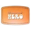 Faux Leather Engravable Patch - Curved Rectangle Thumbnail