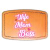 Faux Leather Engravable Patch - Curved Rectangle Thumbnail