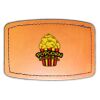 Faux Leather Engravable Patch - Curved Rectangle Thumbnail