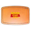Faux Leather Engravable Patch - Curved Rectangle Thumbnail