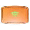 Faux Leather Engravable Patch - Curved Rectangle Thumbnail