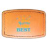 Faux Leather Engravable Patch - Curved Rectangle Thumbnail